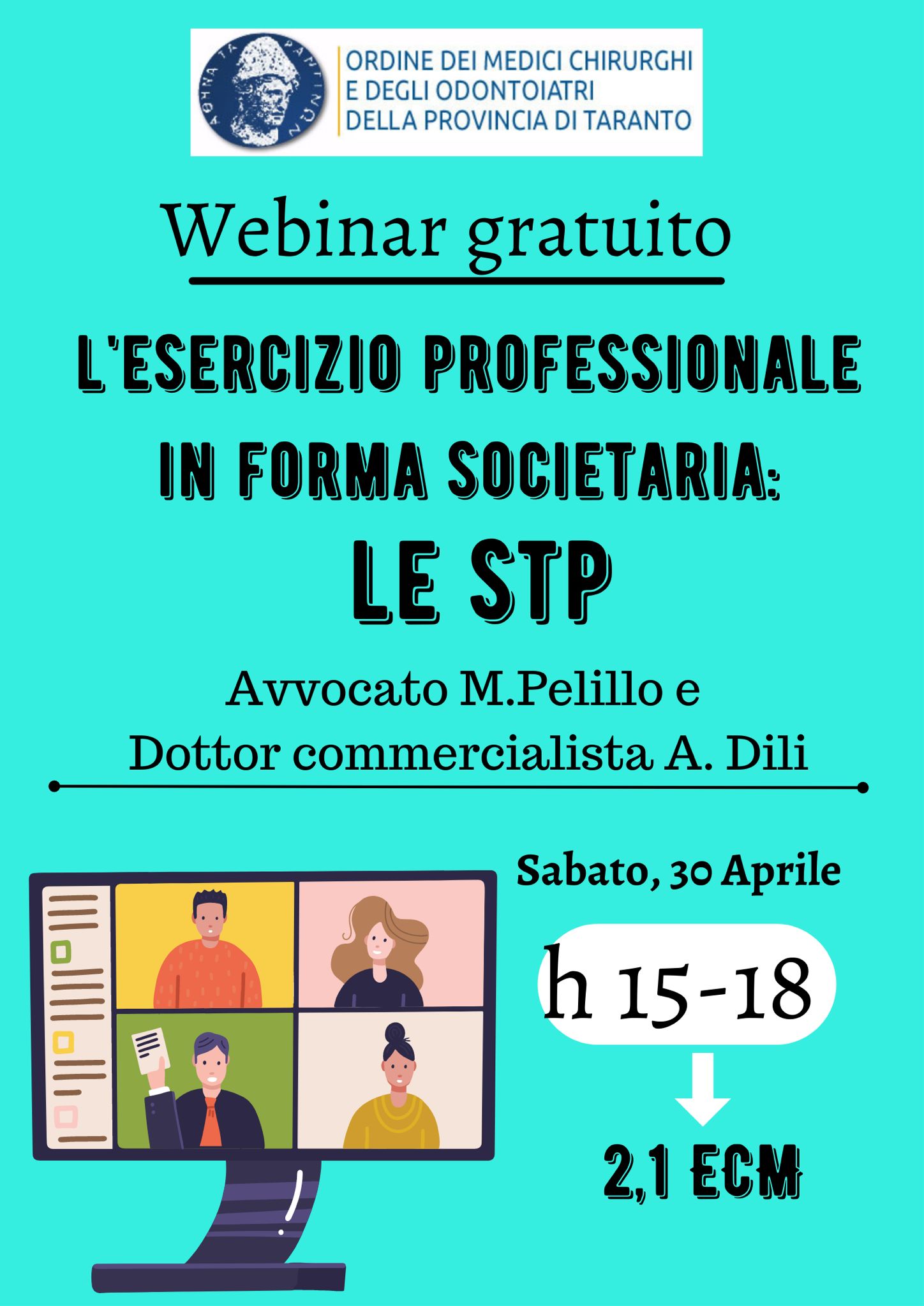 Clicca per accedere all'articolo WEBINAR 30/04/2022 - L'ESERCIZIO PROFESSIONALE IN FORMA SOCIETARIA: LE STP